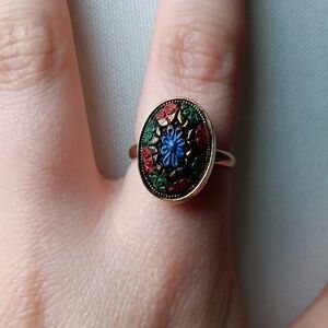 Vintage 70s Sarah Coventry Light of the East womens size 9 ring
